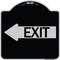 Signmission Exit With Left Arrow Heavy-Gauge Aluminum Architectural Sign, 18" H, 18" L, BS-1818-24607 A-DES-BS-1818-24607 - alternate 1